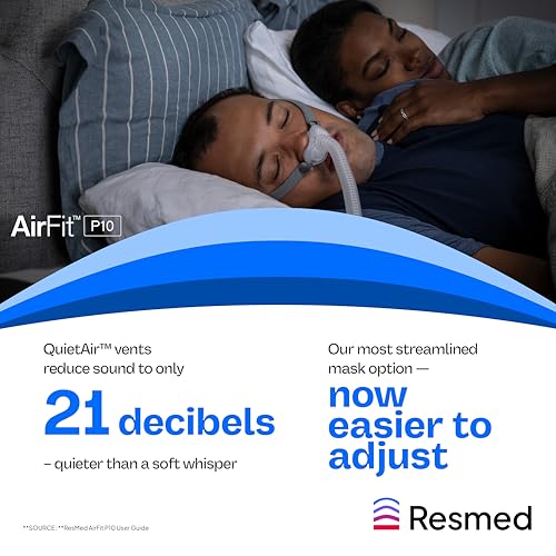 Image of Resmed AirFit P10 Nasal Pillow Cushion - CPAP Mask Accessories Replacement - Soft Lightweight Silicone - Dual Wall - Large