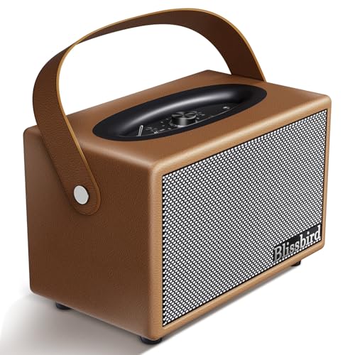 Bluetooth Bookshelf Speaker, 50W Portable Home Speakers with Deep Bass, Stereo Loud Sound, Built-in 3.5MM AUX Input for Home, Party, Backyard, Gifts