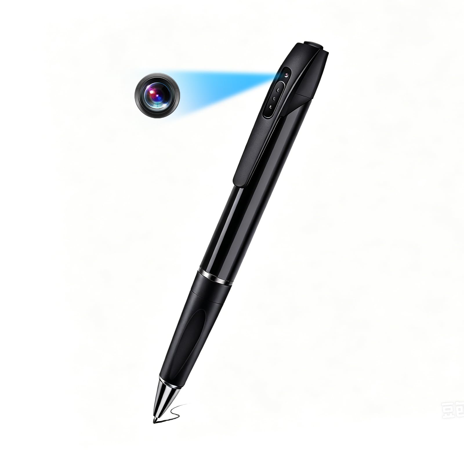 Tragbare Mini Kamera FHD1080P,2 in 1 Mini Überwachungskamera | Innen-Stiftkamera, Überwachungskamera für Innen mit 350 mAh Akku und Loop-Aufnahme
