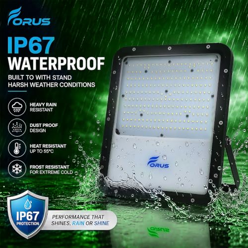 Image of Forus 150W Green Color Flood Light Outdoor LED Waterproof Decorative Focus Lamp for Home Garden Events Security Terrace Landscape Pathway Building Festival Stage Party Celebration Lighting - 1 Pc