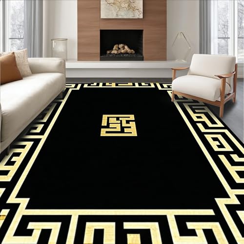 ODIKA Ultra Soft Area Rug 6x9, Striking Vintage Geometric Appeal,