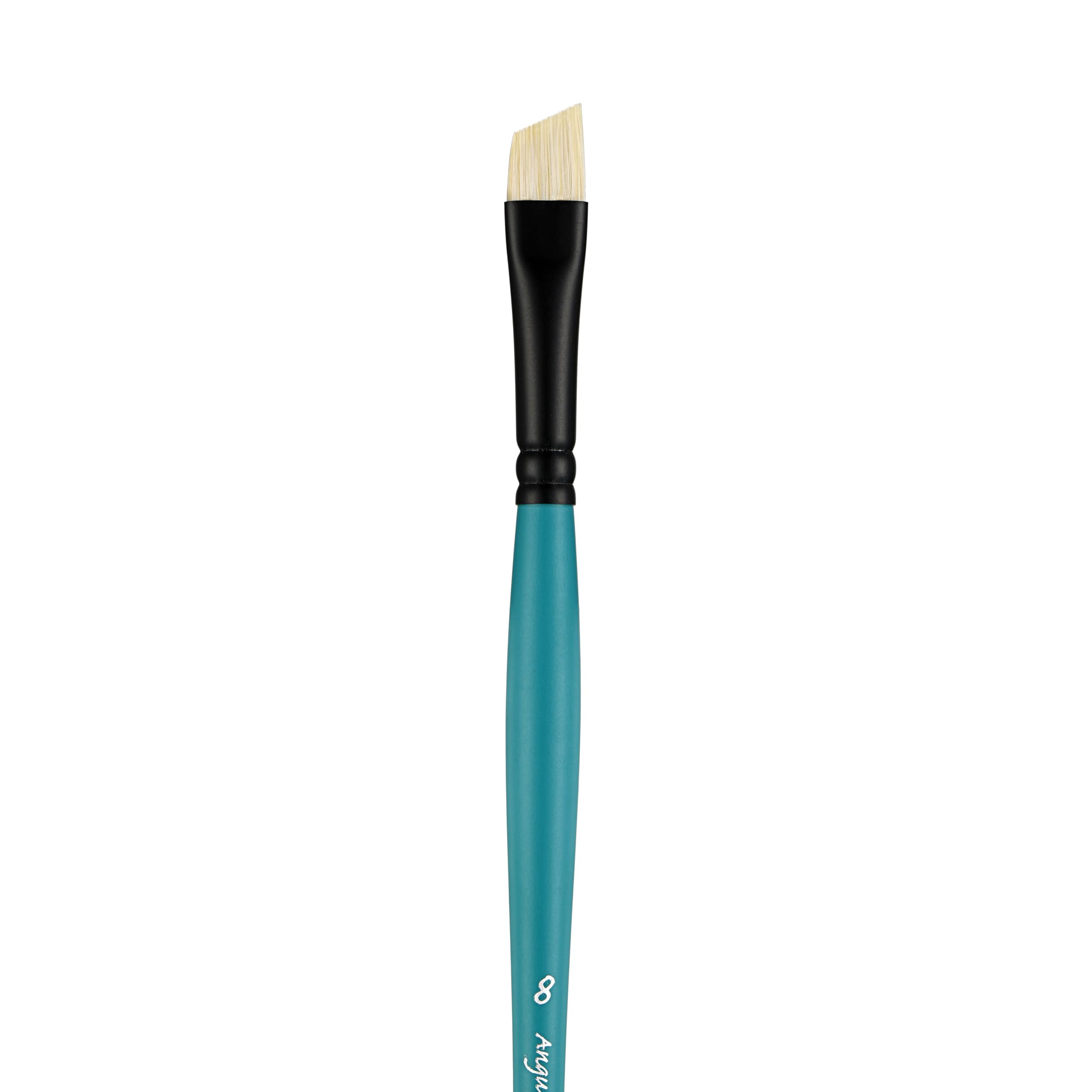 Pan Art Bristle Angular No. 08 – Detail & Wash Brush for Oil Paints – Professional Artist Quality Paintbrush for Fine Art, Craft & Illustration – 1 Unit