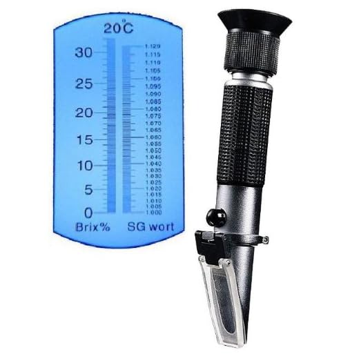 Ade Advanced Optics BCBI9177 Beer Wort and Wine Refractometer, Dual Scale - Specific Gravity 1.000-1.120 and Brix 0-32%, Replaces Homebrew Hydrometer (Aluminum)