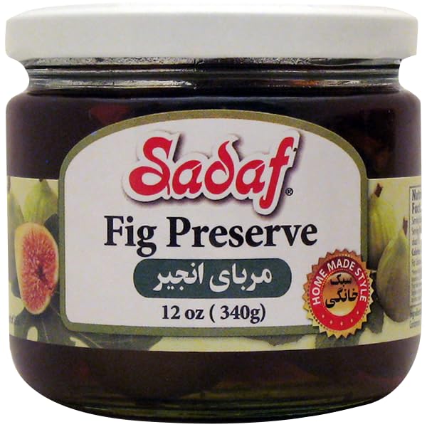 Sadaf Fig Preserve - Fig Preserve for Cooking and Baking - Fig Spread - Kosher - 12 oz Jar
