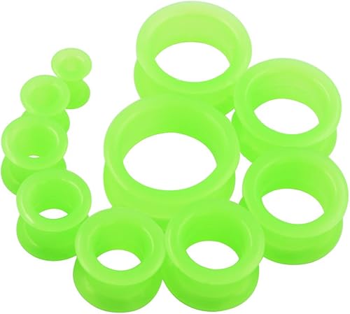 Miniatura 2 de Kit de tapones de silicona de 0.07 oz-1" para dilatadores de orejas y dilatadores de orejas suaves, juego de estiramiento de 0.236-0.984 in