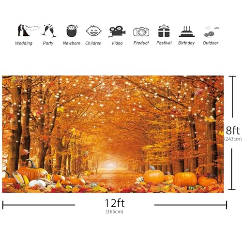 Fluzimir 7x5FT Autumn Photo Backdrop for Photography Background Fall Party Decorations - Image 5