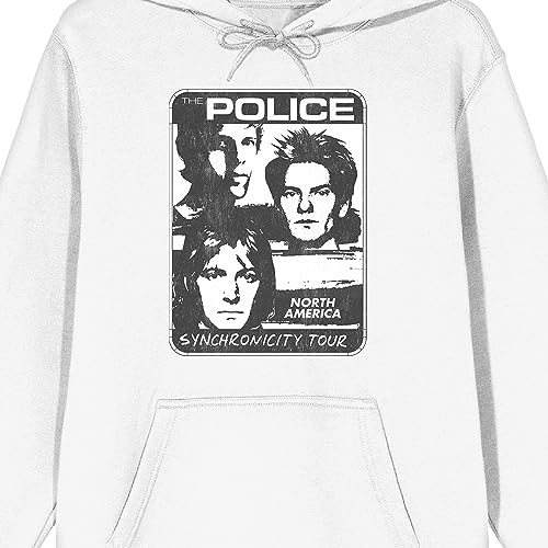 Bioworld The Police Synchronicity Tour Long Sleeve White Adult Hooded Sweatshirt2