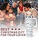 Christmas Tumbler with Handle and Straw Lid 40 oz,Cute Christmas Gifts for Women Xmas Lights Snowflakes Vacuum Insulated Leak Proof Tumbler,Winter Holiday Accessories Stainless Steel Coffee Cup Mug