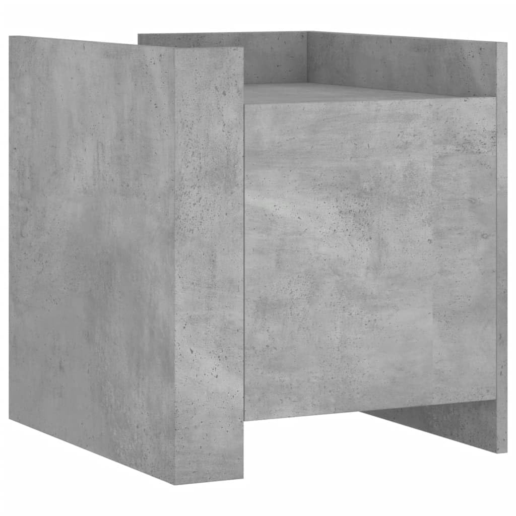 Vidaxl Concrete Grey Bedside Cabinet 45X50x50 Cm Engineered Wood
