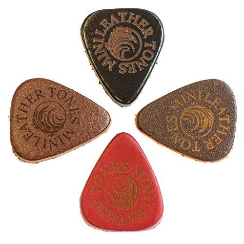 Cuir Tones Mini Leam-mt-4 médiators mixtes, Lot de 4 pièces - Les Beatles, Paul McCartney, John Lennon, RIngo Starr, George Harrison Cuir Tones Mini Leam-mt-4 médiators mixtes, Lot de 4 pièces – Image 3