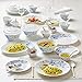 Borosil Gourmet Dinnerware Set For 6, 19 Pieces, White Dinner Plates and Bowls Sets, Chip Resistant Tempered Opal Glass, Stain Resistant, Dishwasher & Microwave Safe For Gifting, Serves 6