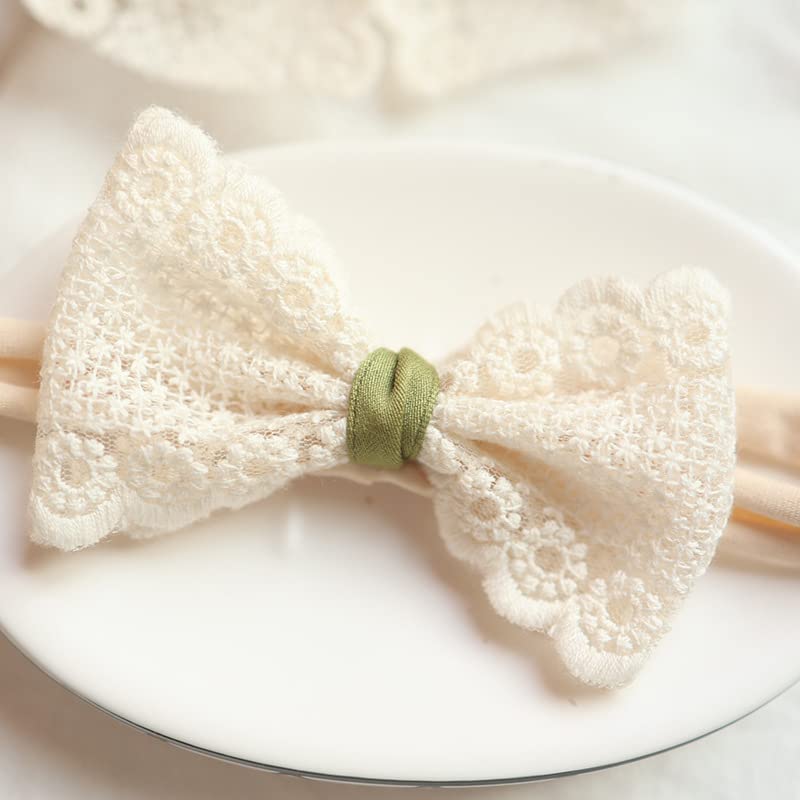 Miniatura 5 de Diadema de encaje para bebés y niñas, banda para el pelo de bautismo para bebés y niñas pequeñas BBG26 (banda para el cabello-A)
