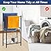 Free Standing Towel Rack, 2 Tier Towel Racks for Bathroom with Storage Shelves, Modern Outdoor Standing Towel Drying Rack for Poolside, Black Blanket Rack Holder, DECLUTTR