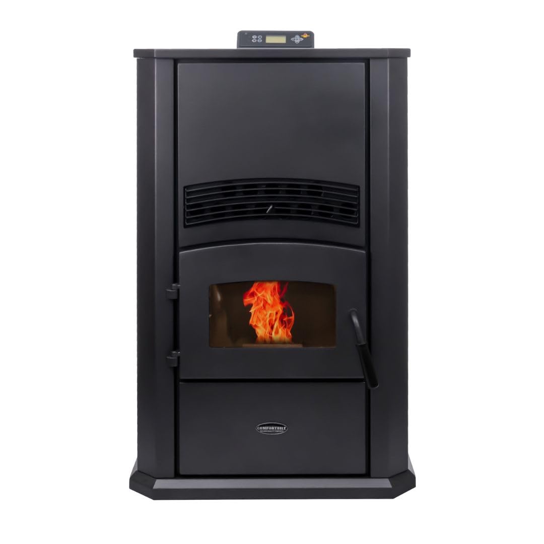 ComfortBilt HP42 Alpine Pellet Stove, 2,800 sq. ft., 120 lb. Hopper, Black