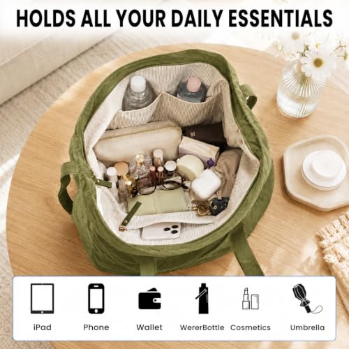 Image of Barsine Tote Bag for Women Unisex Lightweight Nylon Totes Purses and Handbags Large Casual Shoulder Hobo for Travel Gym