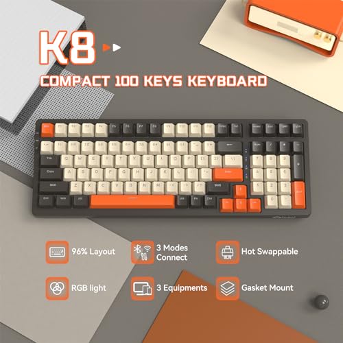 Teclado Gamer K8 96% Compacto RGB USB-C miniatura 2