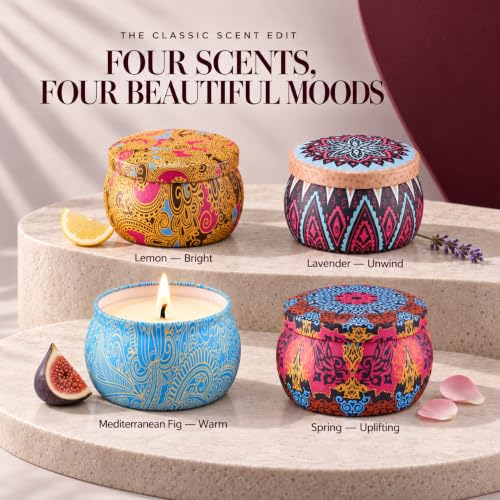 Scented Candles Gift Set for Women, 4 Pack Soy Wax Candles for Home Scented - Image 3