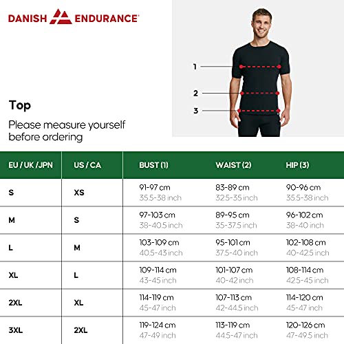 DANISH ENDURANCE Merino T-shirt voor heren, premium thermo-ondergoed, technisch activewear-T-shirt van merinowol, temperatuurregulerend, ademend, super zacht, vochtafvoerend - Image 6