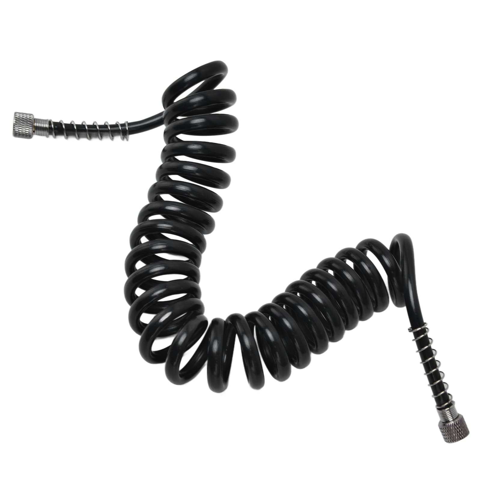 Jelquix Air Hose Polyurethane Coil Air Hose with G1/8 Female Thread Connectors for Paint Airbrush Accessories 2m Durable Flexible PU