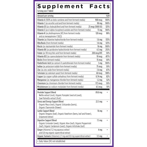 New Chapter Men's Multivitamin 40 Plus for Energy, Heart, Prostate + Immune Support with Fermented Nutrients - Every Man's One Daily 40+, Made with Organic Vegetables & Herbs, Non-GMO - 96 ct - Image 7
