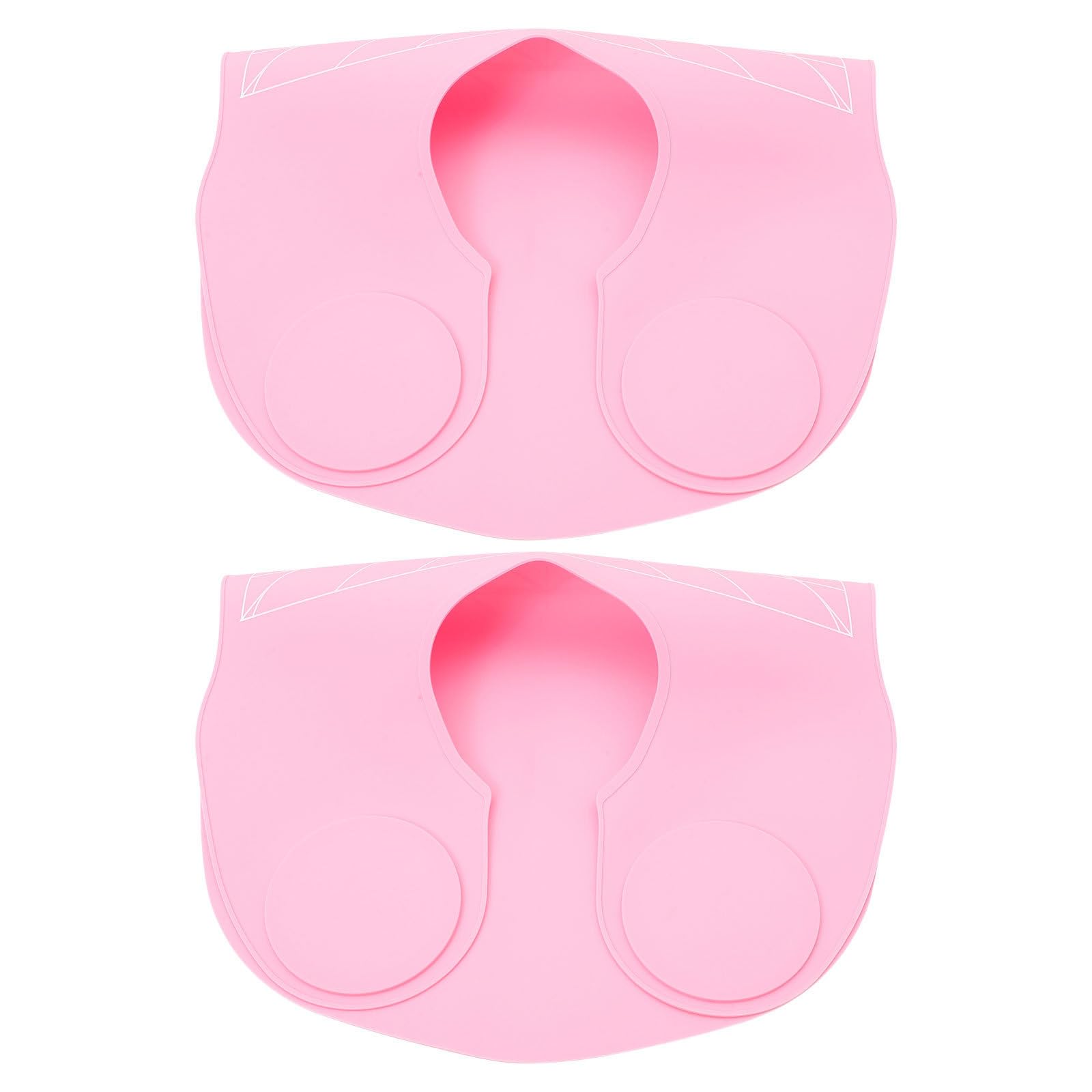 GALPADA 2 Pièces Cape de Coiffure en Silicone Large Col Souple, Rose pour