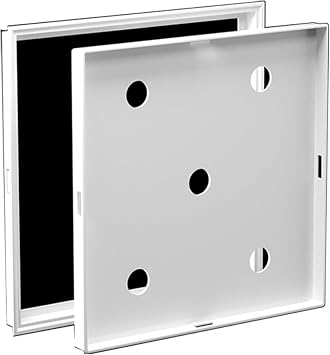 Wall Hole Cover PVC, 4.7x4.7/ 6x6/ 6.3x6.3/ 6x8 Inch Drywall Access Panel, Hidden Crawl Space Door for Wiring/Security/Duct SystemsWhite,15x20cm/6 x8