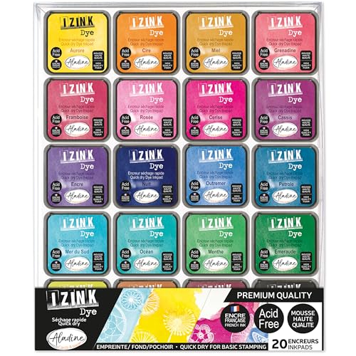 Izink Aladine Quick Dry Ink, Multicolored, 3 x 3 cm