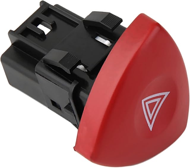Effitnee Hazard Warning Light Switch Red Button 8200442724 For Espace MK4 Laguna MK2 Trafic Vauxhall Vivaro