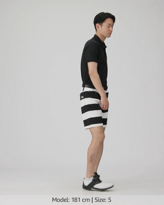 パーリーゲイツ メンズ ハーフパンツ エンボス マルチボーダー ストレッチ XL パーリーゲイツ メンズ ハーフパンツ エンボス マルチボーダー