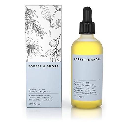 Aceite para el cabello Hallelujah®, 100% natural certificado, protección y tratamiento con aceite de coco orgánico, hidratante y reparador para cabello dañado y seco