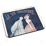 Idéal bureautique et gaming French Unicorn Tapis de Souris Magazine Retro La Vie Parisienne Vision Vintage Revue Ancienne 1917