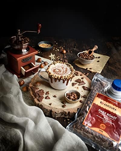 50+ Cups Amoura Coffee® Beans (350g) | Strong & Smooth | 100% Arabica Authentic | Freshly Roasted | Ideal For Black Coffee, Latte's, Mochas & Much more! | Anti-Stale Packaging