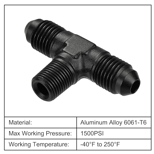 Adaptador de montaje en T macho 4AN a 1/8 NPT EVIL ENERGY lateral de aluminio 4