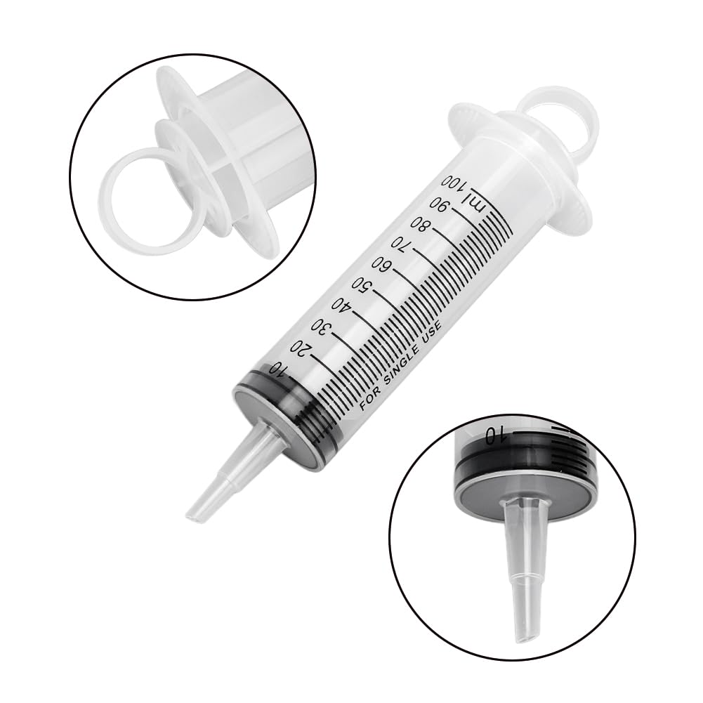 Kit Spurgo Freni Moto - 100ml Pompa Manuale a Siringa,Tubo di Spurgo del Freni Kit,Siringa Cambio Fluido,Kit Sanguinamento Freni,Spurgo Freni con Tubo 50cm per Moto Scooter Quad