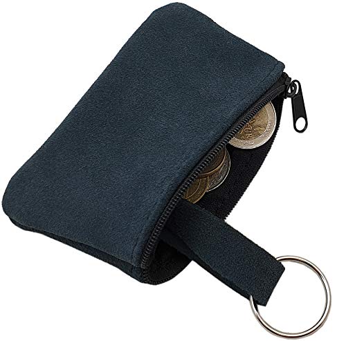 Preisvergleich Produktbild Echt Rindleder Schlüsseltasche 1 Fach (Dunkelgrau)