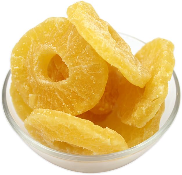 Image of Ancy Dried Pineapple Rings 250 Grams - Family-Friendly Tasty, Softy & Chewy Healthy Fruit Snack Loved by Kids, Great for Baking, Cooking and Trail Mixes | Candied Pineapple Rings Perfect For Hiking and Travel Enthusiasts | No Added Sugar, Vegan Friendly Sun-Dried Pineapple