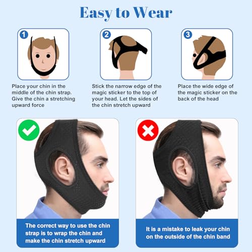 image for Gnaye Chin Strap for Sleeping, Premium Anti-Snoring Chin Strap, Sleep 