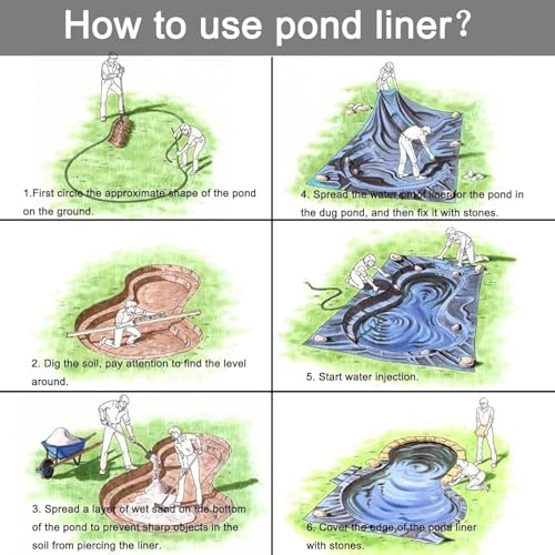 Bâche de bassin souple facile à découper pour jardin - 8