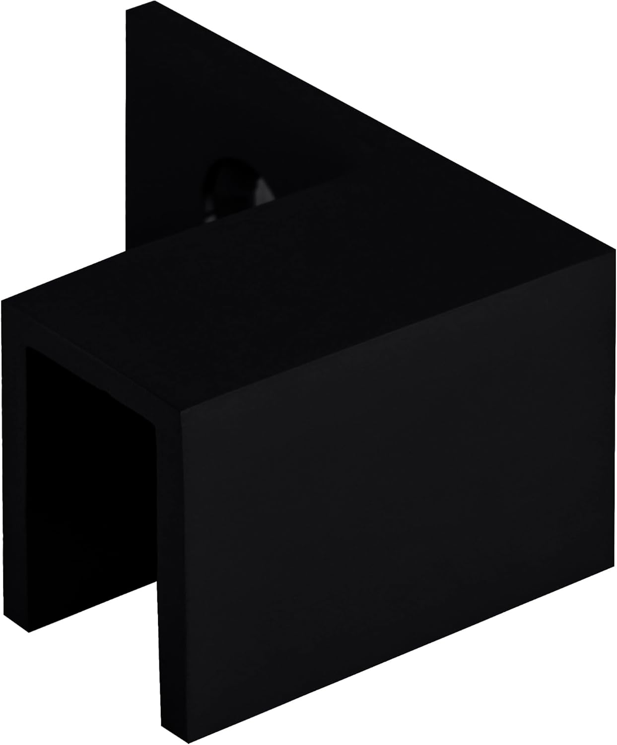 CRL S0GC37RMBL Matte Black Right Hand "Sleeve Over" Wall Mount Glass Clamp
