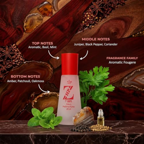 Image of HP 7HPL Fabric Perfume Spray, 20 ml, Aromatic Fougere Fragrance, Unisex, Long-lasting 6 Hours