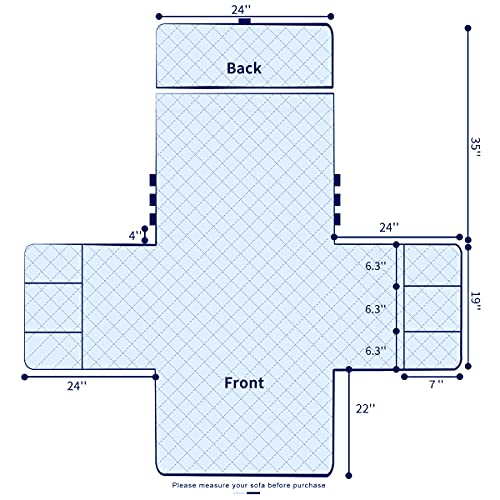 Subrtex Wingback Chair Cover Wing Chair Armchair Slipcover Reversible Quilted Furniture Protector With Pockets Elastic Straps Washable For Living Room Bedroom For Kids Pets (Wingchair, Black) #TOP2