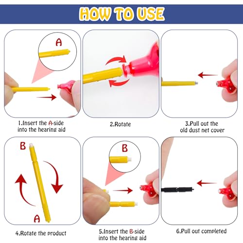 Erzekrim Hörgerätefilter Cerumenfilter, 5er Set 40 Stück, Extrem starker Schutz inkl, für Widex, Phonak, Resound (Dunkelblau)