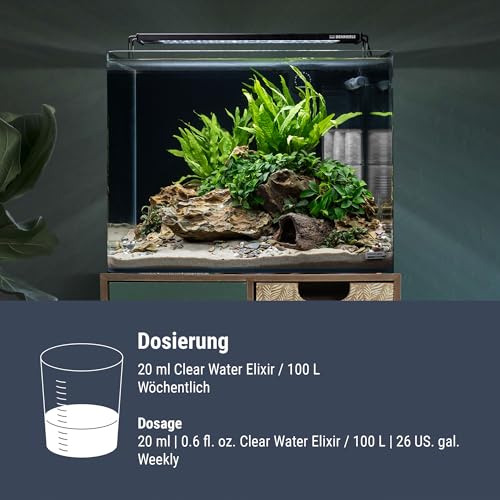Dennerle Clear Water Elixir, 500 ml - Flüssiges Filtermedium zur Wasserklärung, Pflege und Vorbeugung, Wasseraufbereiter für Aquariumwasser
