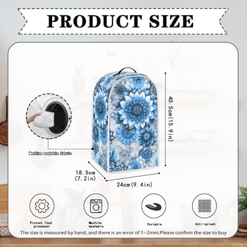 Funda para licuadora con estampado mandala azul miniatura 6