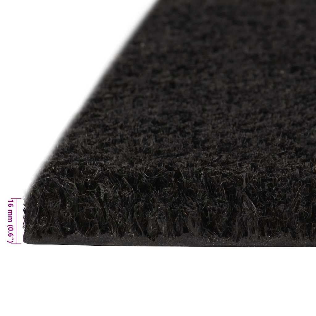 Fußmatte Kokosfaser Schwarz 100x200 cm Eingangsmatte