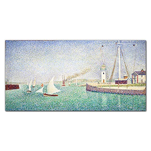 Tableau en verre trempé d'art Seurat 100x50 cm d'exception