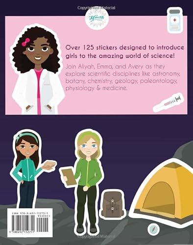 Hopscotch Girls Science! STEM Sticker Activity Book - Fun & Educational for Kids Ages 4-8 - Creative Play - Toddler - 24 Pages - Thumbnail 2
