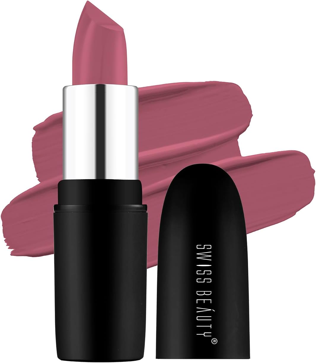 SWISS BEAUTY Pure Matte Creamy Lipstick Non-drying, Highly pigmented Lipstick Shade-, 3.8gm Hot Nude 3.8 g (Pack of 1)