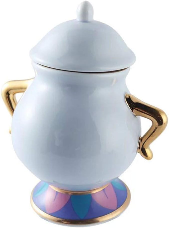 nobranded 2020 Cartoon Beauty and The Beast Old Style Teapot Mug Mrs Potts Chip Tea Pot Cup One Set Multicolor Lovely Nice Gift (1 Sugar Pot)