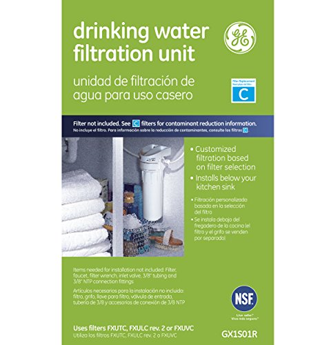 Ge Water Filter System For Entire Home | Water Filtration System Reduces Lead, Asbestos & More | Install Kit & Accessories Included | Replace Filters (Fxutc, Fxulc, Fxuvc) Every 6 Months | Gx1S01R #TOP1